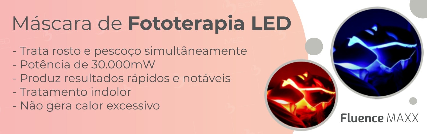 banner da máscara de fototerapia LED 