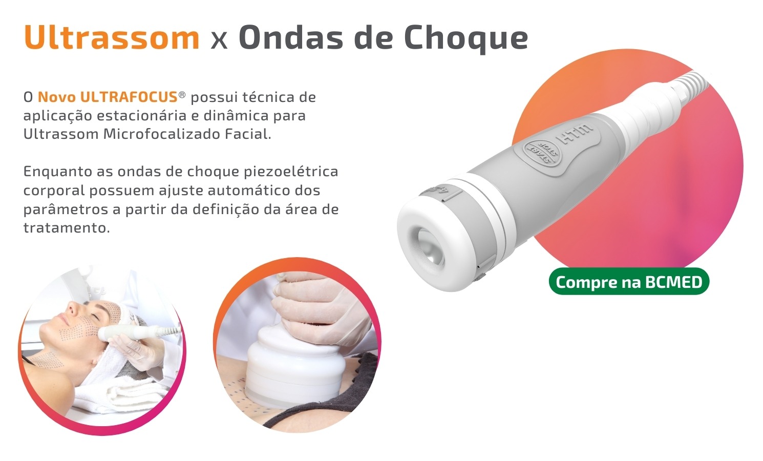 Novo Ultrafocus HTM - ondas de choque e ultrassom