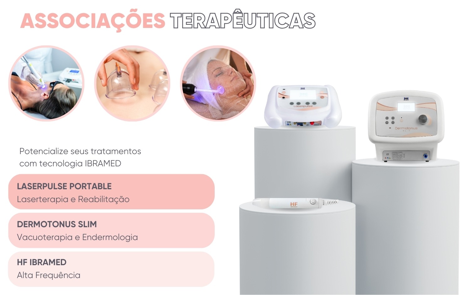 associações teraéuticas Dermosteam - Aparelho de Vapor de Ozônio, Vapor de Água e Aromaterapia - IBRAMED