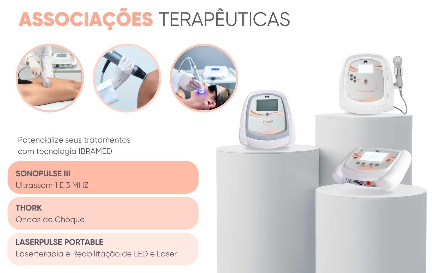 associações terapeuticas Neurodyn II - Aparelho de TENS, FES e Russa - 4 Canais - Ibramed