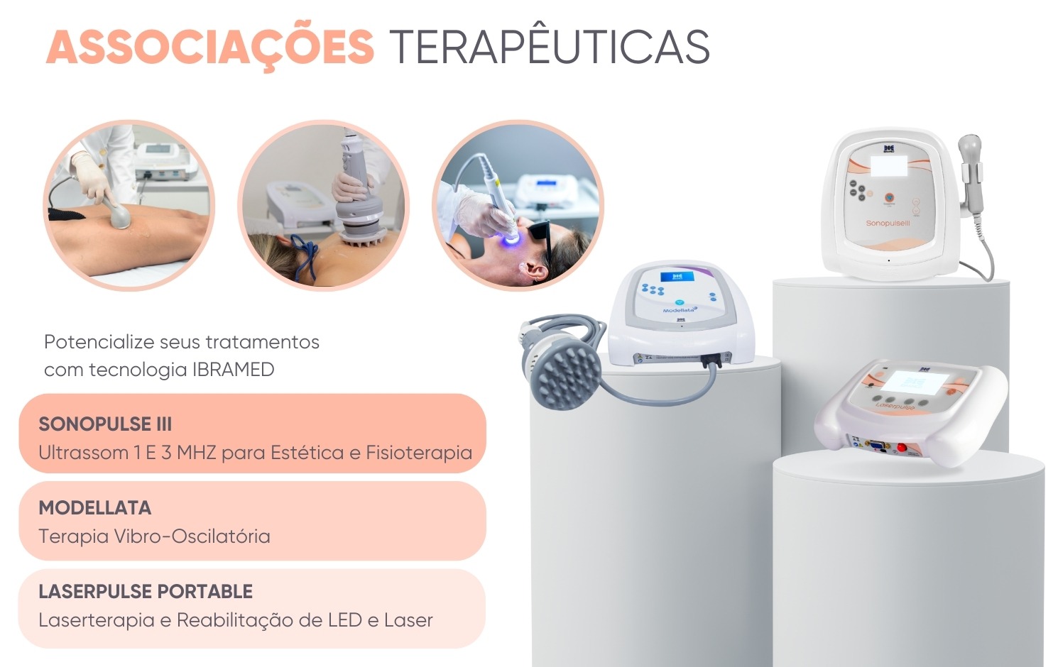 associações terapeuticas Neurodyn System - Aparelho de Eletroestimulação com Multicorrentes 9 em 1- Ibramed