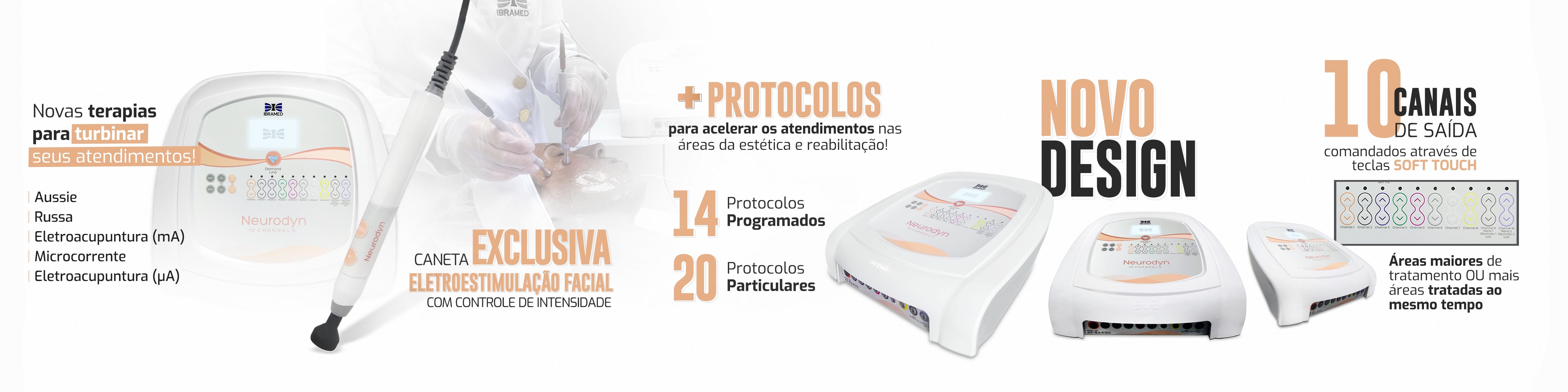 Flyer informacional sobre o Neurodyn com 10 canais 