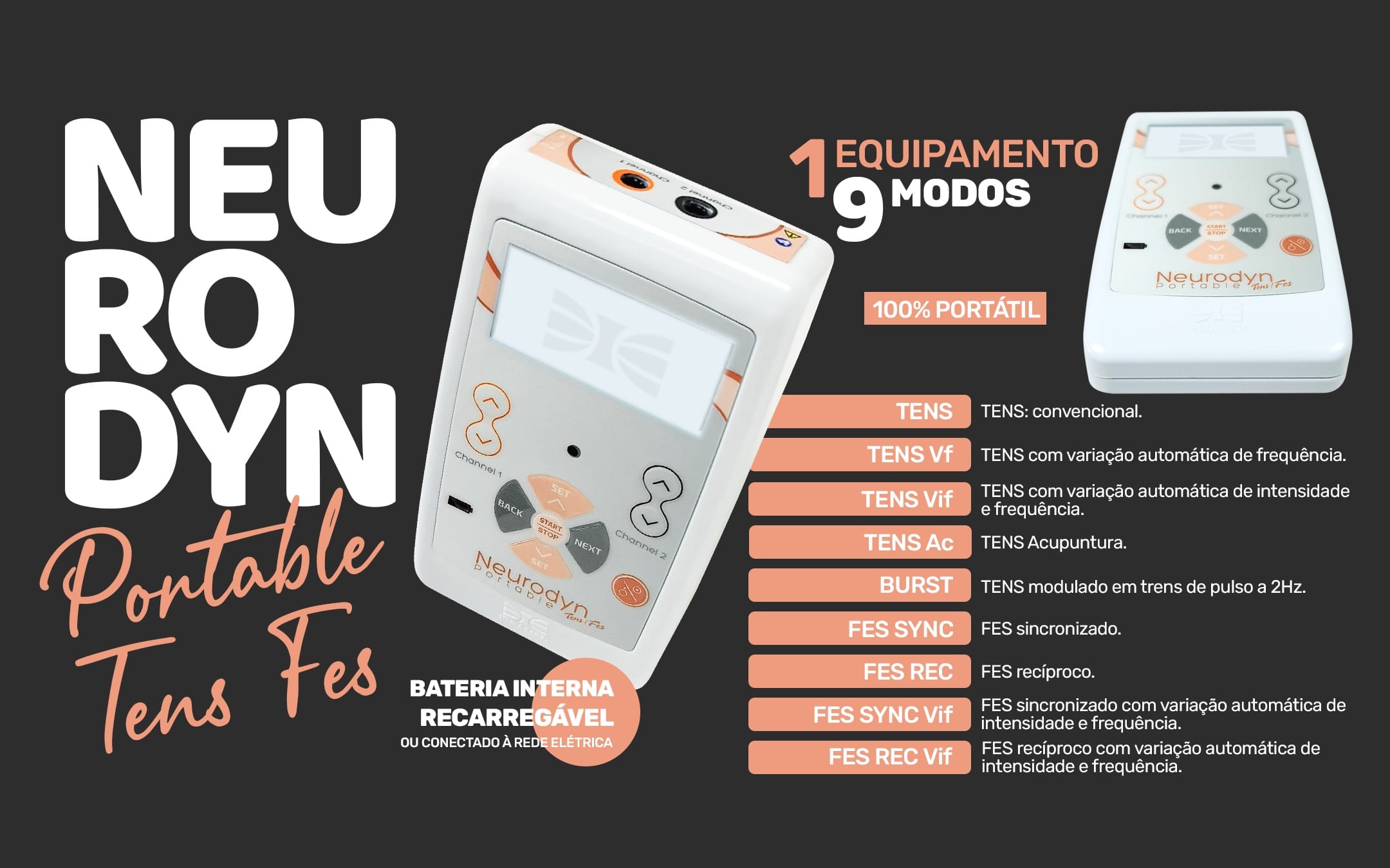 Flyer sobre o novo Neurodyn portátil