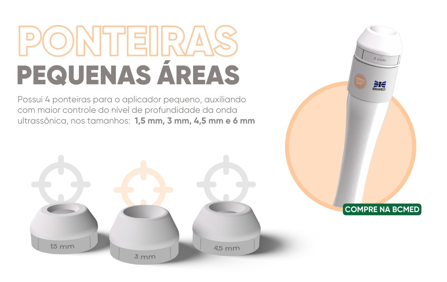 Novo Sonofocus Portátil Ibramed ponteiras