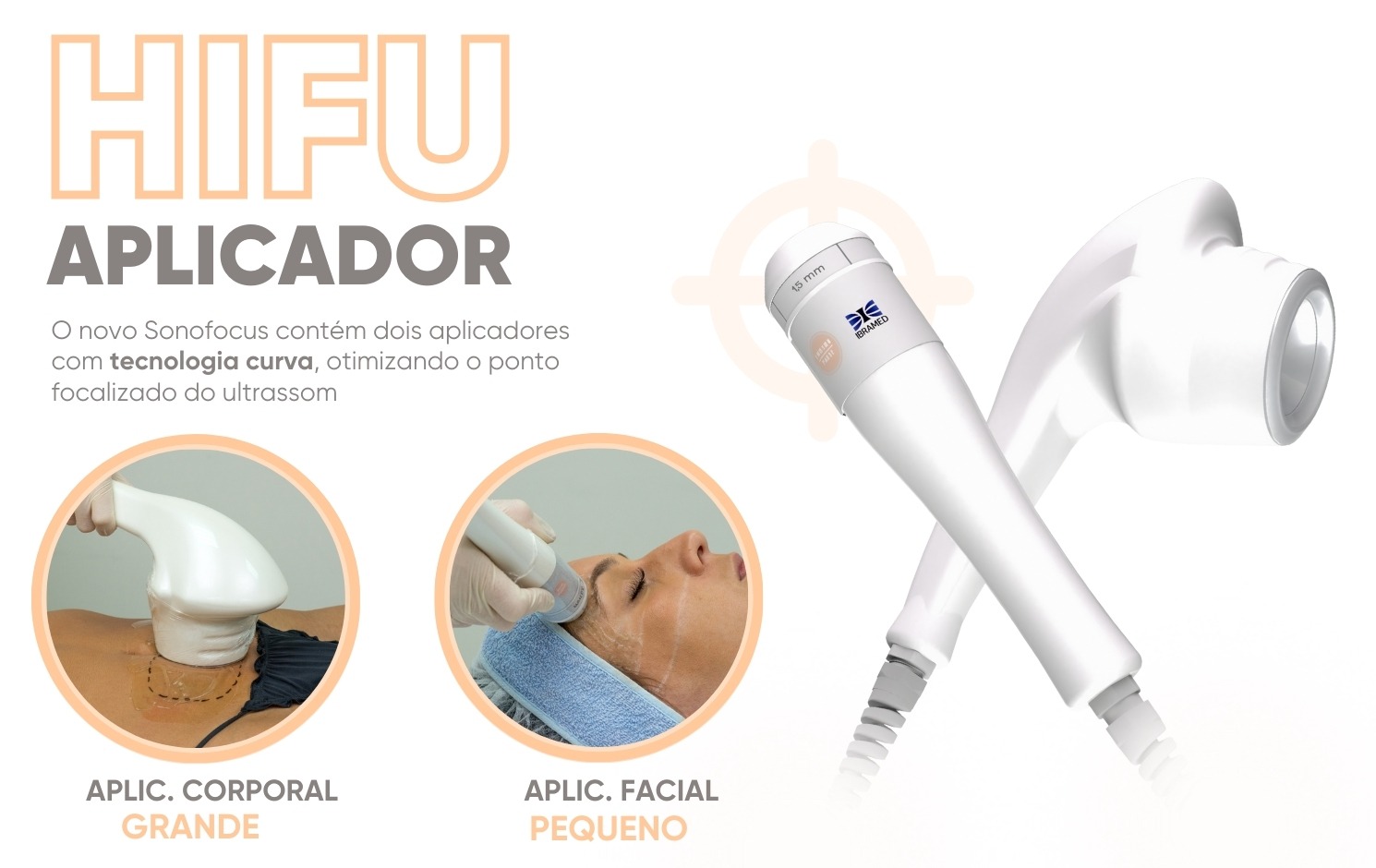 Novo Sonofocus Portátil Ibramed aplicadores