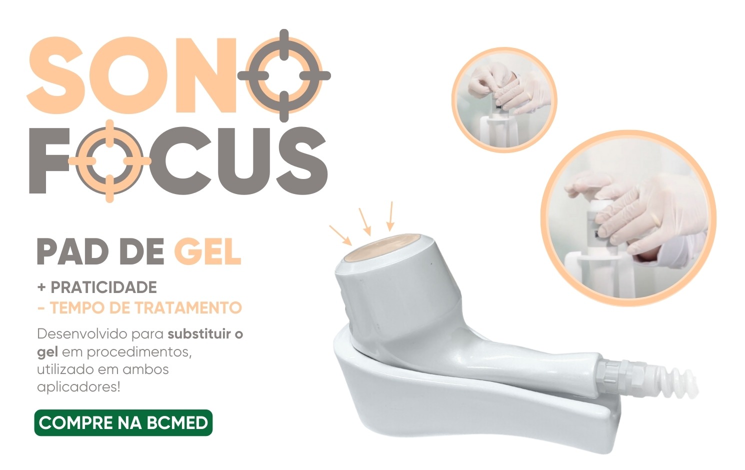 Novo Sonofocus Portátil Ibramed pad de gel