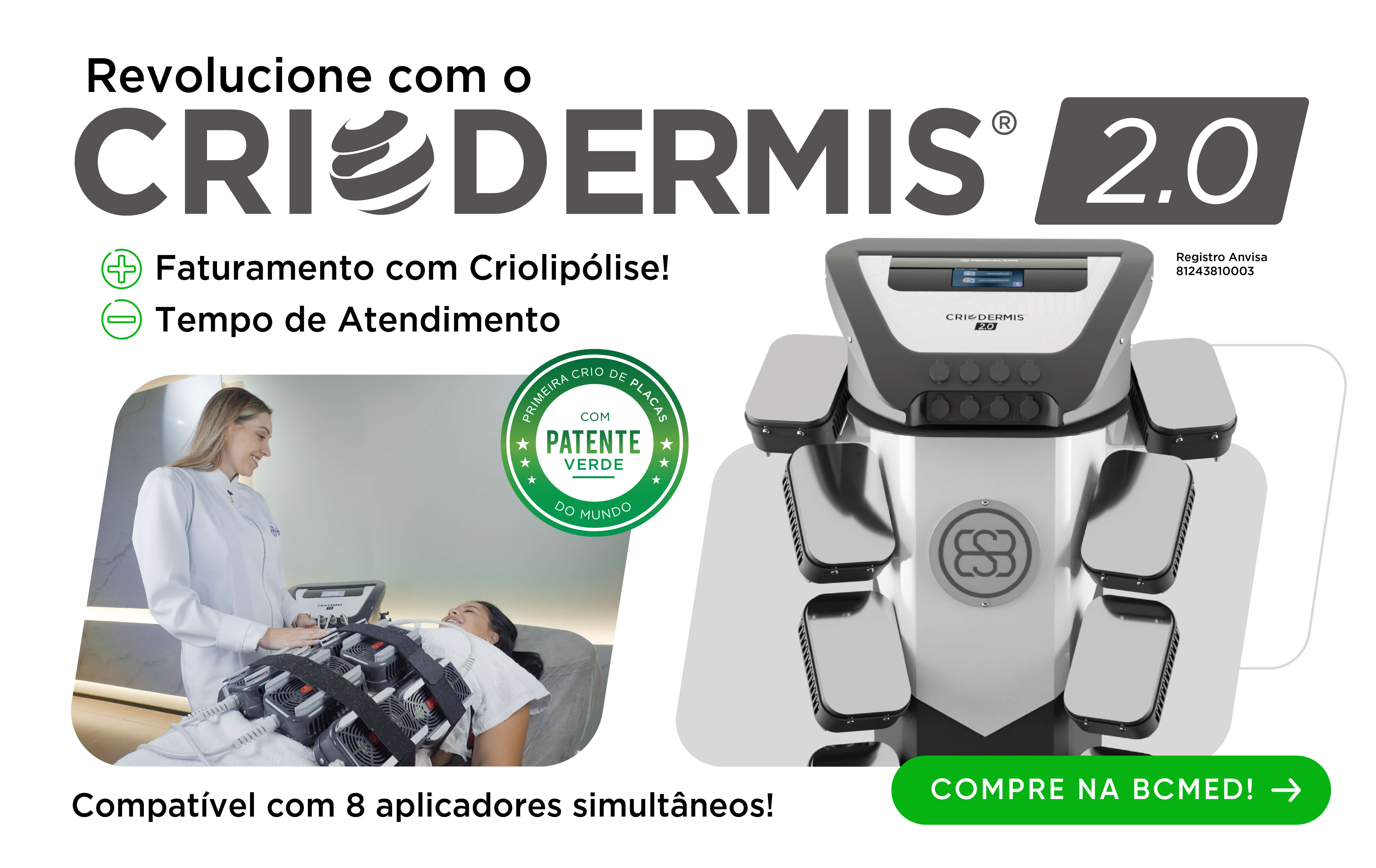 criodermis 2.0 aparelho de criolipolise de placas medical san apresentação 