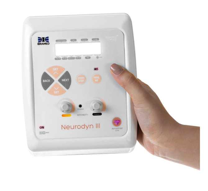 Novo Neurodyn III - Aparelho de correntes com 2 canais TENS/FES - IBRAMED