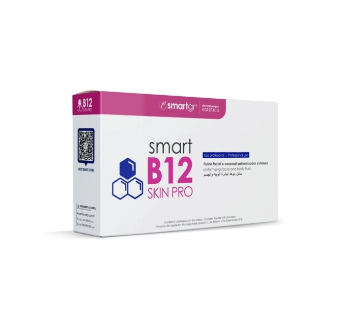 Fluido B12 - Ativo para Clareamento e Oleosidade - Skincare Pro 5 Unid. 3 ml - Smart GR