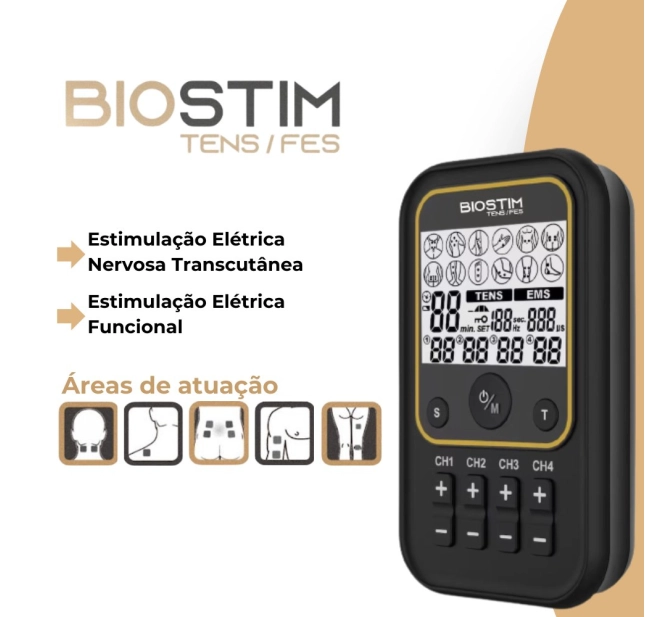 Biostim TENS/FES - Eletroestimulador Portátil - Bioset 