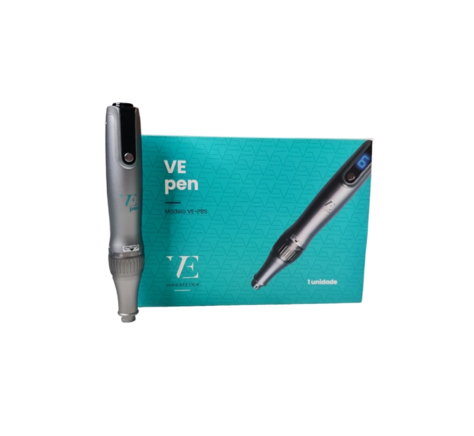 VE PEN Caneta de Microagulhamento Derma Pen p/ Micropigmentação e Tatuagens Ornamentais - Variestética