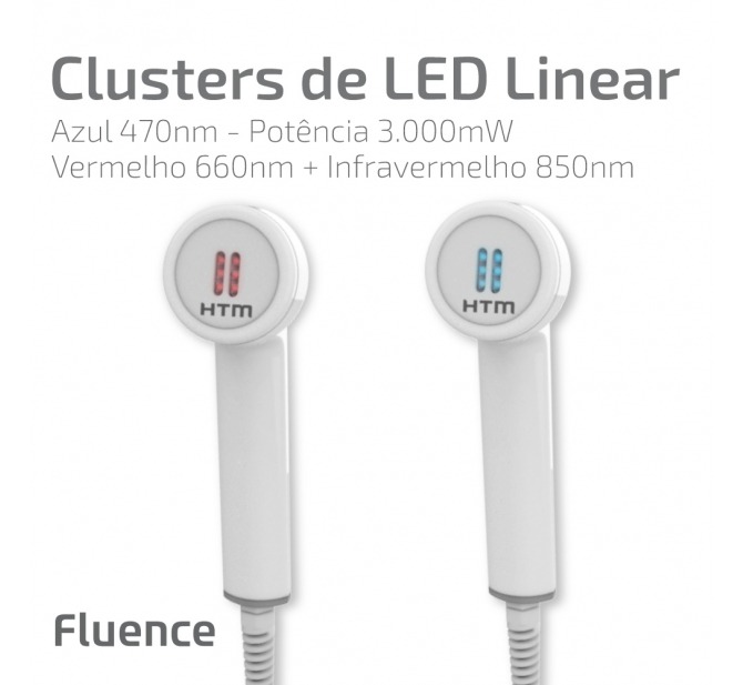 Combo Completo Terapia Capilar - Fluence + Cluster LED Linear Azul + Cluster LED Linear Vermelho + Infravermelho - HTM 