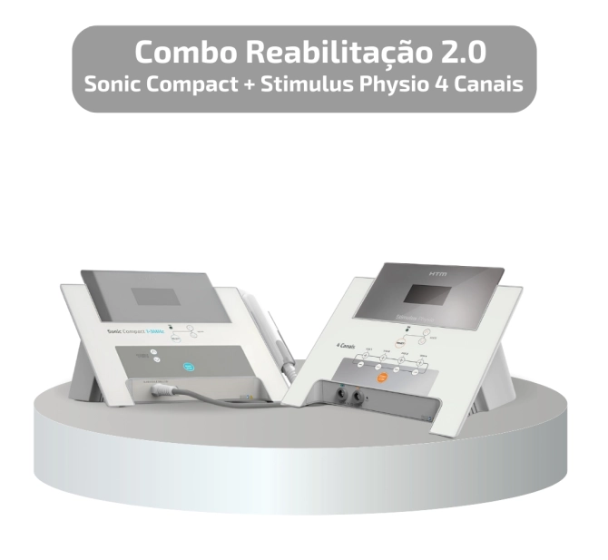 Combo de Reabilitação 2.0 Sonic Compact 1 e 3 MHz + Stimulus Physio 4 Canais - HTM