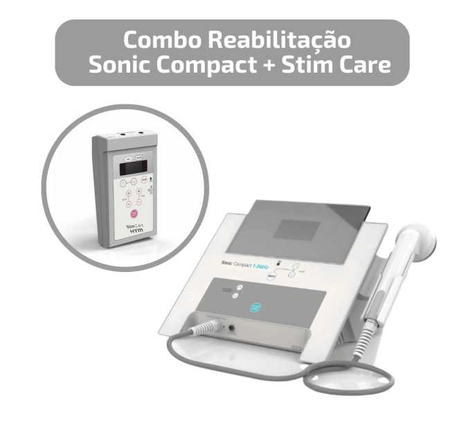 Combo Reabilitação Sonic Compact 1 e 3 MHz + Stim Care - HTM 