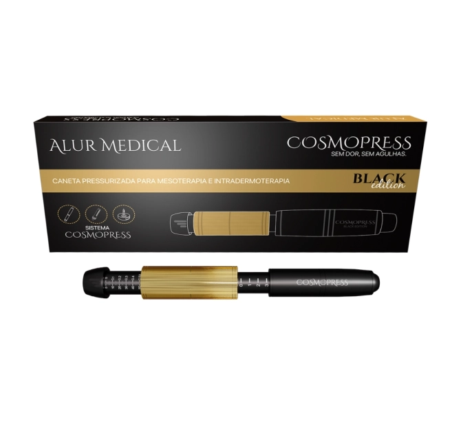 Cosmopress Black Edition - Caneta Pressurizada para Mesoterapia e Intradermoterapia - Alur