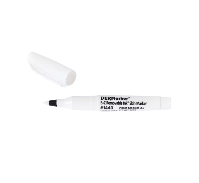 Dermarker Caneta Marcadora Branco ponta fina regular - Montesserat