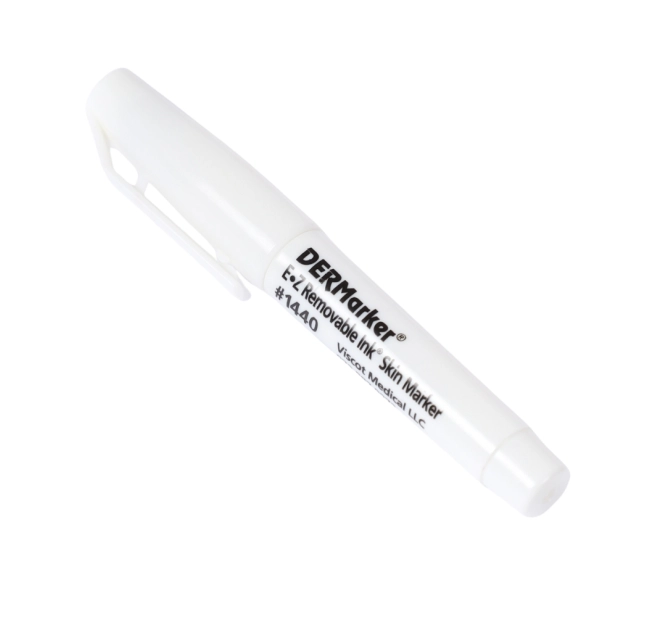 Dermarker Caneta Marcadora Branco ponta fina regular - Montesserat