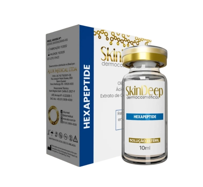 Kit Anti-Rugas - Ativo Hexapeptide Redutor de Rugas + Ativo Protein Peptide p/ Produção de Colágeno - 10 ml - SkinDeep 