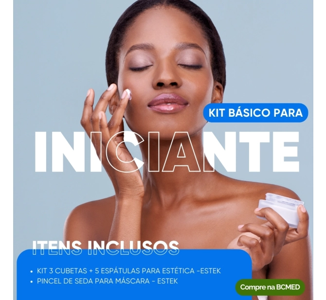 Kit Básico 1.0 - Cubetas + Espátula + Pincel - Acessórios de Estética Estek 