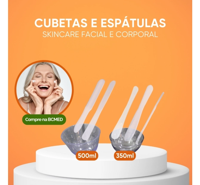 Kit Completo 2.0 - Cubetas + Espátulas + Pincéis + Esferas Pequena + Luva - Acessórios de Estética Estek