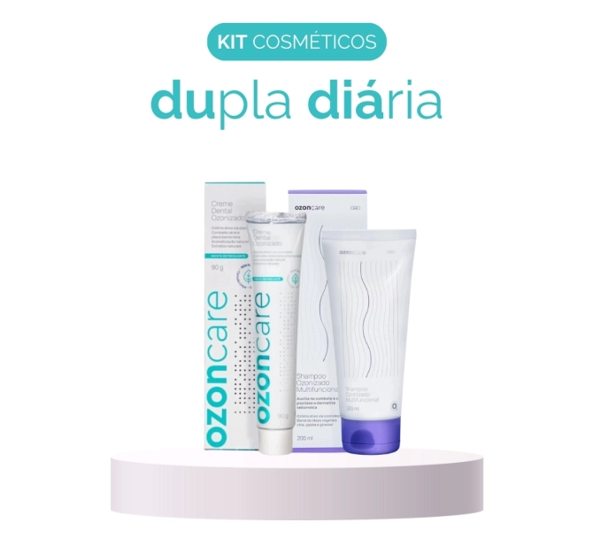 Kit Dupla Diária - Shampoo Ozonizado em Creme + Creme Dental Ozonizado - Ozoncare 