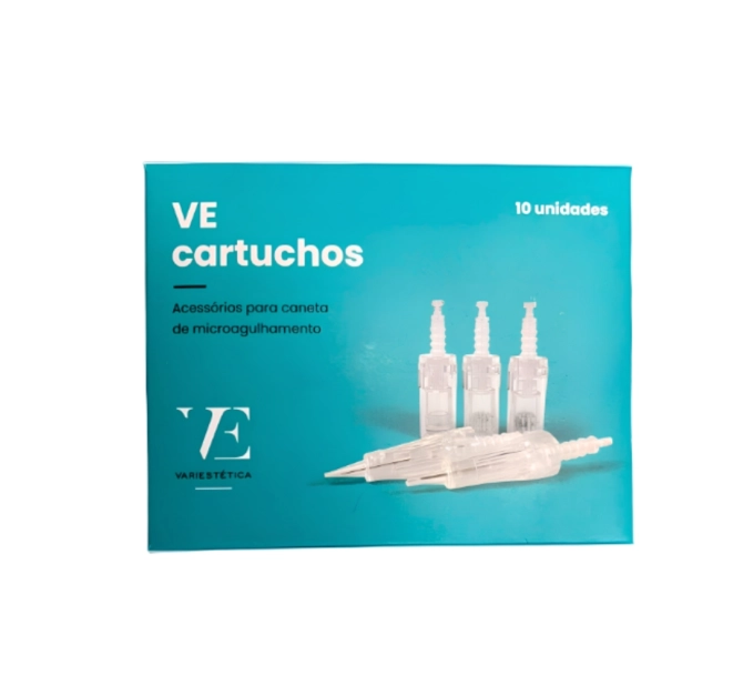 Kit Ve PEN Caneta de Microagulhamento + 10 Cartuchos NANO de 137 Agulhas - Variestética 