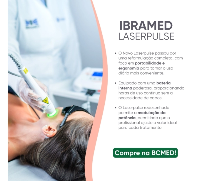 Laserpulse Portable Ibramed - Aparelho para Reabilitação de LED e Laser 