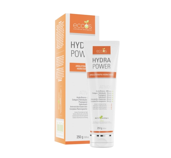 Máscara Facial de Argila Hydra Power 250g - Eccos Cosméticos 