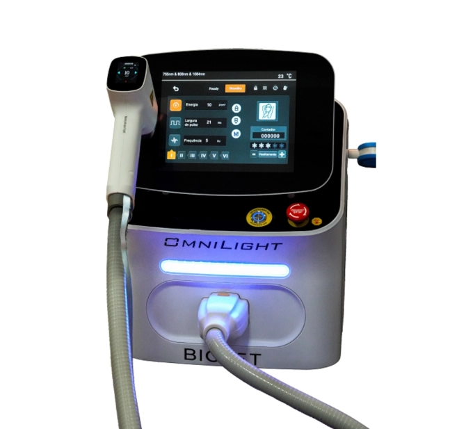 OmniLight - Equipamento de Depilação a Laser Triple Wave (Alexandrite, Diodo e Nd-YAG) - Bioset