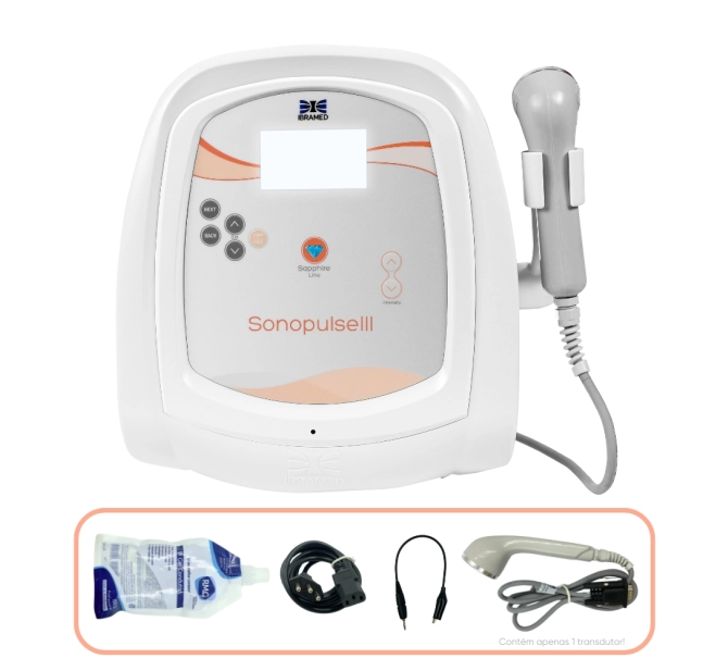 Sonopulse III - Aparelho Ultrassom 1 E 3 MHZ para Estética e Fisioterapia - IBRAMED