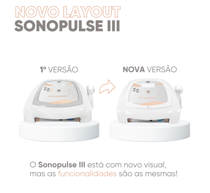 Sonopulse III - Aparelho Ultrassom 1 E 3 MHZ para Estética e Fisioterapia - IBRAMED