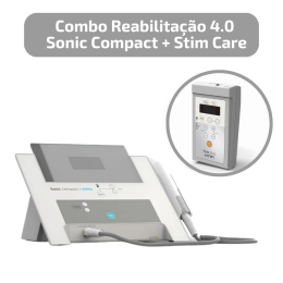 Combo de Reabilitação 4.0 - Novo Fisio Stim + Sonic Compact 1 e 3 MHz - HTM