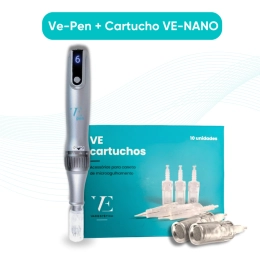 Kit Ve PEN Caneta de Microagulhamento + 10 Cartuchos NANO de 137 Agulhas - Variestética 