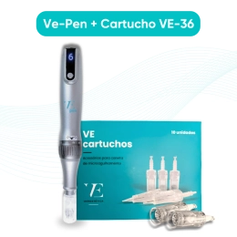 Kit Ve PEN Caneta de Microagulhamento + 10 Cartuchos de 36 agulhas - Variestética